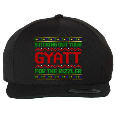 Sticking Out Your Gyatt For The Rizzler Christmas Irony Meme Wool Snapback Cap