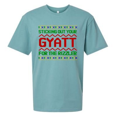 Sticking Out Your Gyatt For The Rizzler Christmas Irony Meme Sueded Cloud Jersey T-Shirt