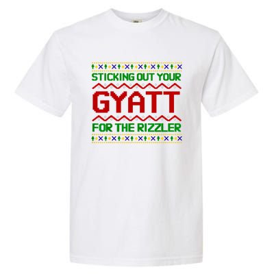 Sticking Out Your Gyatt For The Rizzler Christmas Irony Meme Garment-Dyed Heavyweight T-Shirt