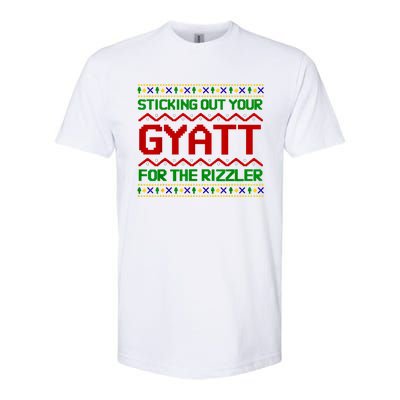 Sticking Out Your Gyatt For The Rizzler Christmas Irony Meme Softstyle CVC T-Shirt