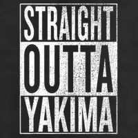 Straight Outta Yakima Great Travel & Gift Idea 7 Panel Mesh Trucker Snapback Hat