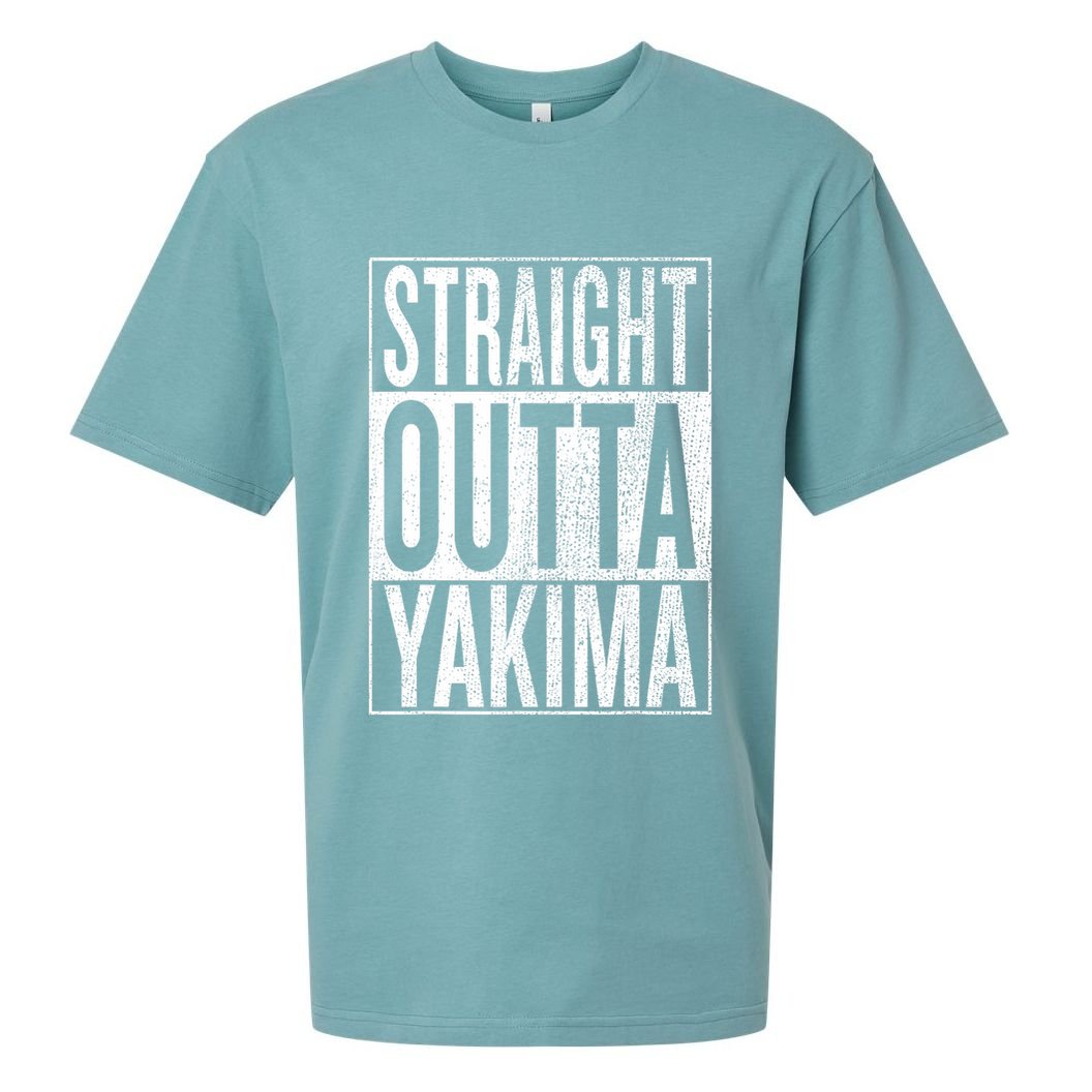 Straight Outta Yakima Great Travel & Gift Idea Sueded Cloud Jersey T-Shirt