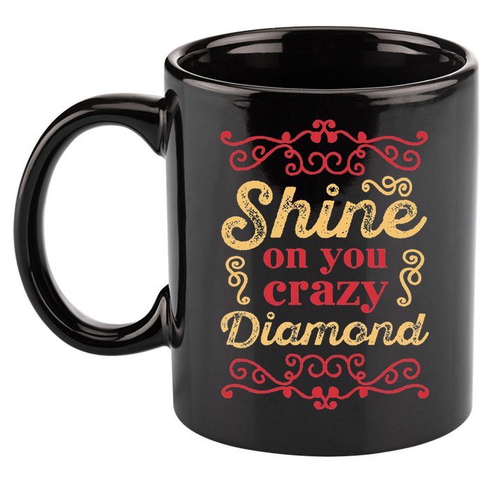 Shine On You Crazy Diamond Graphic Rock 11oz C Handle Ceramic Mug