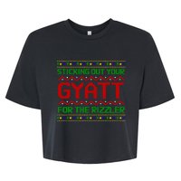 Sticking Out Your Gyatt For The Rizzler Christmas Irony Meme Bella+Canvas Jersey Crop Tee