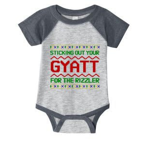 Sticking Out Your Gyatt For The Rizzler Christmas Irony Meme Infant Baby Jersey Bodysuit