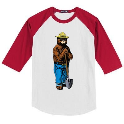 Smokey Only You Can Prevent Fires Kids Colorblock Raglan Jersey