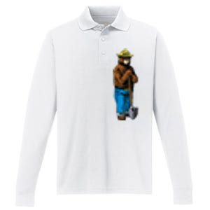 Smokey Only You Can Prevent Fires Performance Long Sleeve Polo