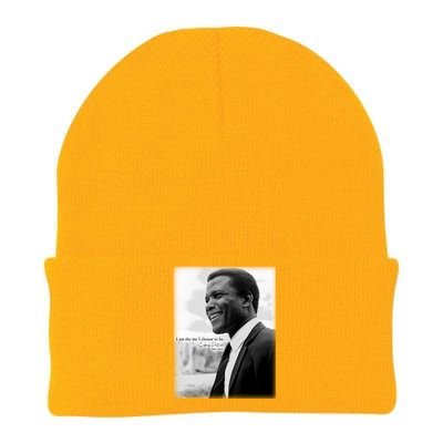 Sidney Poitier 1927 2022 Tribute Quote I Am The Me I Choose To Be Knit Cap Winter Beanie