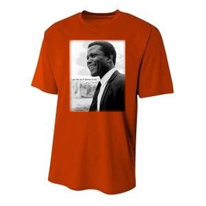 Sidney Poitier 1927 2022 Tribute Quote I Am The Me I Choose To Be Youth Performance Sprint T-Shirt