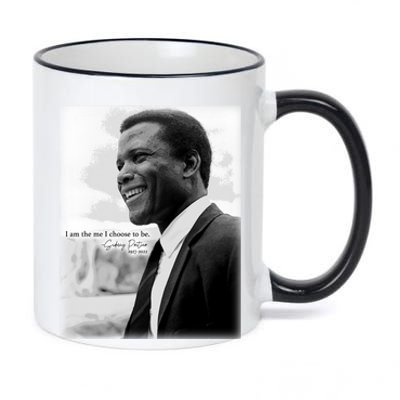 Sidney Poitier 1927 2022 Tribute Quote I Am The Me I Choose To Be 11oz Black Color Changing Mug