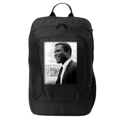 Sidney Poitier 1927 2022 Tribute Quote I Am The Me I Choose To Be City Backpack