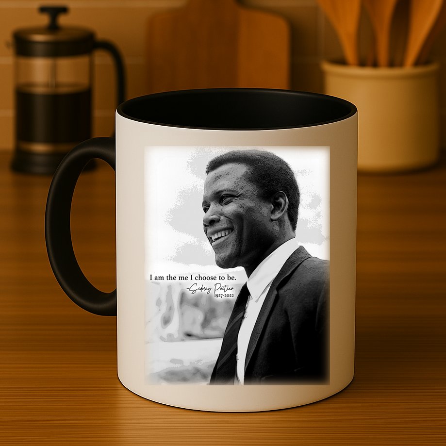 Sidney Poitier 1927 2022 Tribute Quote I Am The Me I Choose To Be Mug