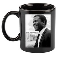 Sidney Poitier 1927 2022 Tribute Quote I Am The Me I Choose To Be 11oz C Handle Ceramic Mug