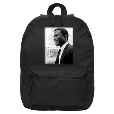 Sidney Poitier 1927 2022 Tribute Quote I Am The Me I Choose To Be 16 in Basic Backpack