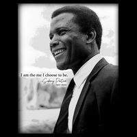 Sidney Poitier 1927 2022 Tribute Quote I Am The Me I Choose To Be 16 in Basic Backpack