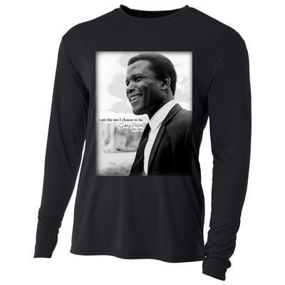 Sidney Poitier 1927 2022 Tribute Quote I Am The Me I Choose To Be Cooling Performance Long Sleeve Crew