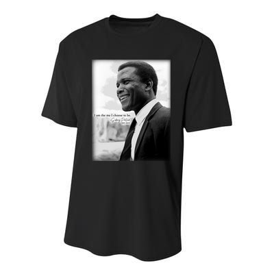 Sidney Poitier 1927 2022 Tribute Quote I Am The Me I Choose To Be Youth Performance Sprint T-Shirt