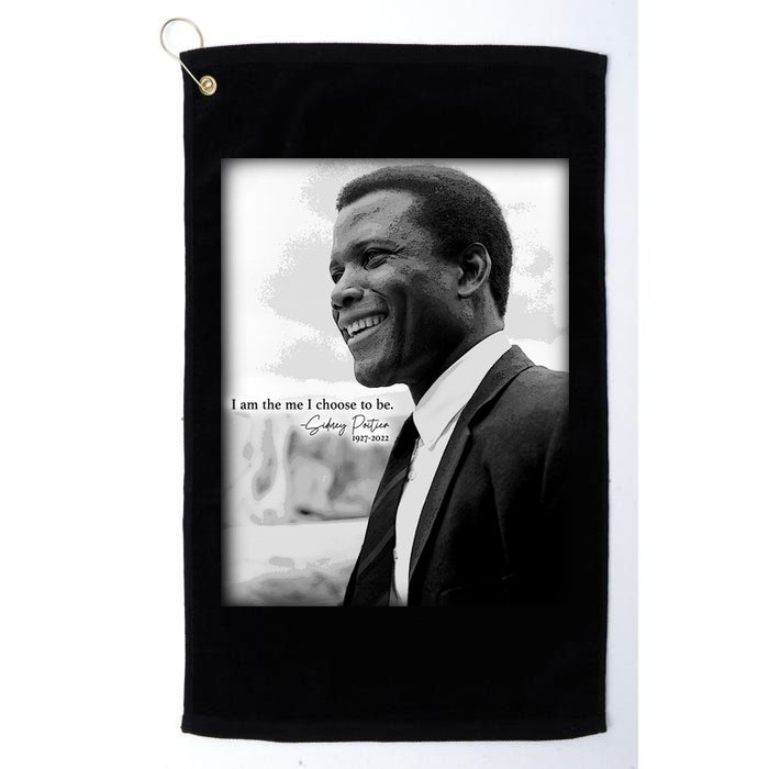 Sidney Poitier 1927 2022 Tribute Quote I Am The Me I Choose To Be Golf Towel