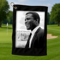Sidney Poitier 1927 2022 Tribute Quote I Am The Me I Choose To Be Golf Towel