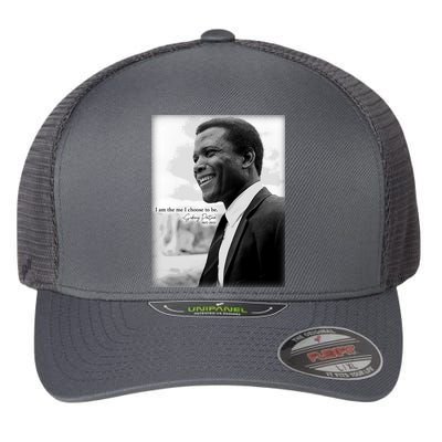 Sidney Poitier 1927 2022 Tribute Quote I Am The Me I Choose To Be Flexfit Unipanel Trucker Cap