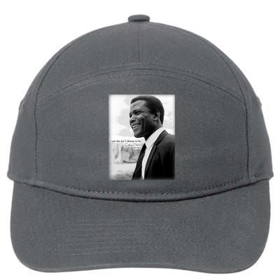 Sidney Poitier 1927 2022 Tribute Quote I Am The Me I Choose To Be 7-Panel Snapback Hat