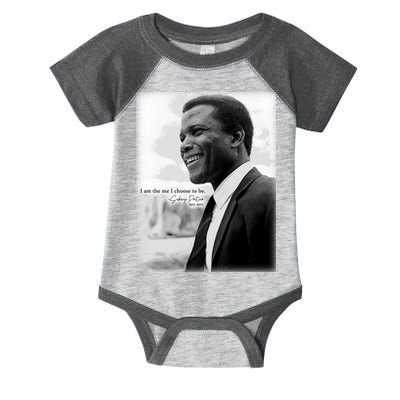 Sidney Poitier 1927 2022 Tribute Quote I Am The Me I Choose To Be Infant Baby Jersey Bodysuit