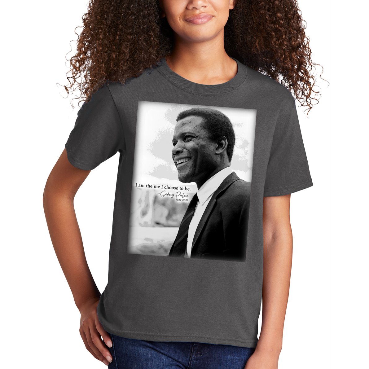 Sidney Poitier 1927 2022 Tribute Quote I Am The Me I Choose To Be Kids T-Shirt