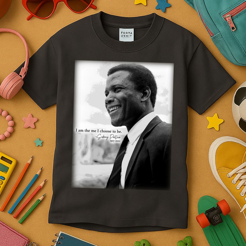 Sidney Poitier 1927 2022 Tribute Quote I Am The Me I Choose To Be Kids T-Shirt