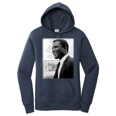 Sidney Poitier 1927 2022 Tribute Quote I Am The Me I Choose To Be Women's Pullover Hoodie