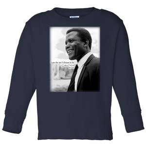 Sidney Poitier 1927 2022 Tribute Quote I Am The Me I Choose To Be Toddler Long Sleeve Shirt