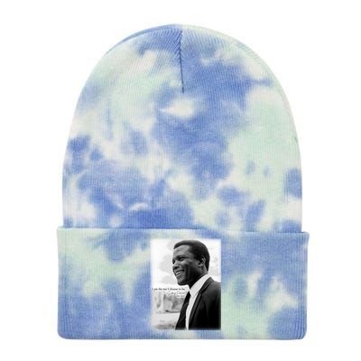 Sidney Poitier 1927 2022 Tribute Quote I Am The Me I Choose To Be Tie Dye 12in Knit Beanie