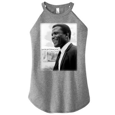 Sidney Poitier 1927 2022 Tribute Quote I Am The Me I Choose To Be Women’s Perfect Tri Rocker Tank