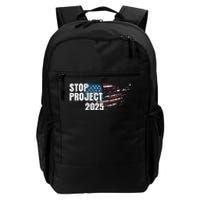 Stop Project 2025 Anti Trump American Flag Daily Commute Backpack