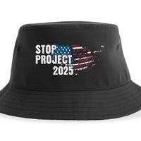 Stop Project 2025 Anti Trump American Flag Sustainable Bucket Hat