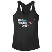 Stop Project 2025 Anti Trump American Flag Ladies PosiCharge Competitor Racerback Tank