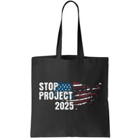 Stop Project 2025 Anti Trump American Flag Tote Bag