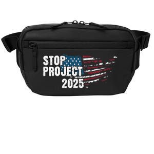 Stop Project 2025 Anti Trump American Flag Crossbody Pack