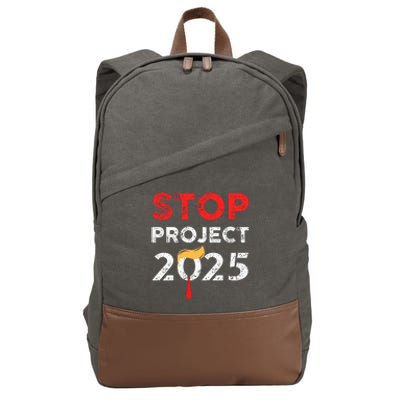 Stop Project 2025 TrumpS Project Anti Trump Cotton Canvas Backpack