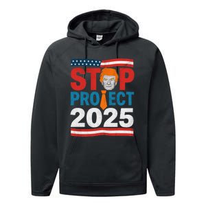 Stop Project 2025 Flag Usa Performance Fleece Hoodie