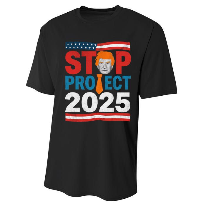 Stop Project 2025 Flag Usa Performance Sprint T-Shirt