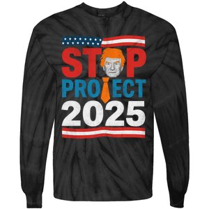 Stop Project 2025 Flag Usa Tie-Dye Long Sleeve Shirt