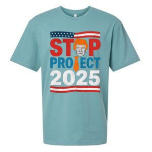 Stop Project 2025 Flag Usa Sueded Cloud Jersey T-Shirt