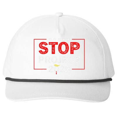 Stop Project 2025 Anti Trump Snapback Five-Panel Rope Hat