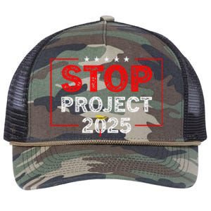 Stop Project 2025 Anti Trump Retro Rope Trucker Hat Cap