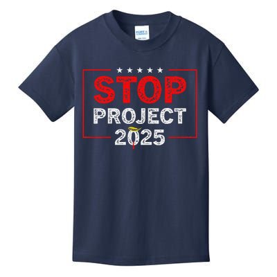 Stop Project 2025 Anti Trump Kids T-Shirt