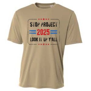 Stop Project 2025 Pro Democracy Anti Trump Election 2024 Cooling Performance Crew T-Shirt