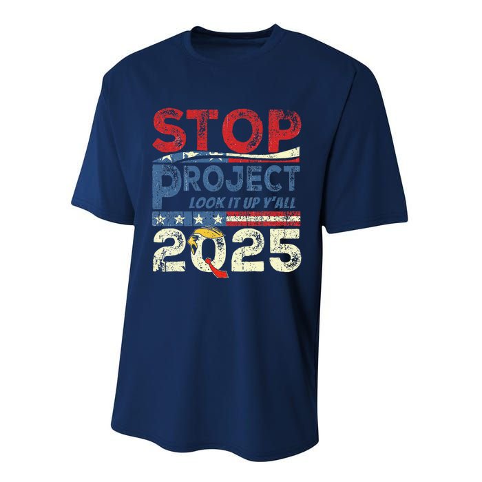 Stop Project 2025 Look It Up Y’All Performance Sprint T-Shirt