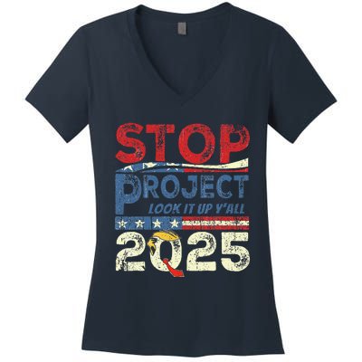 Stop Project 2025 Look It Up Y’All Women's V-Neck T-Shirt