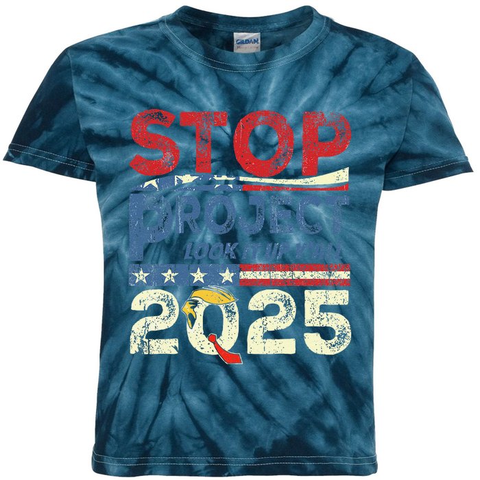 Stop Project 2025 Look It Up Y’All Kids Tie-Dye T-Shirt