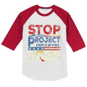 Stop Project 2025 Look It Up Y’All Kids Colorblock Raglan Jersey